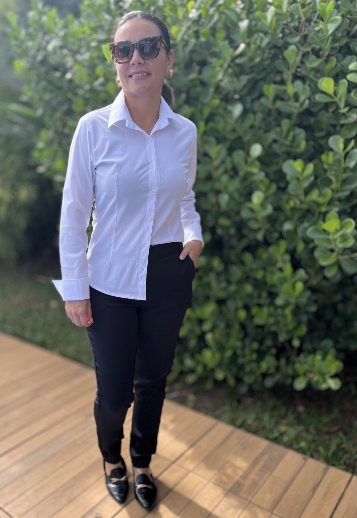 Camisa Slim Lisa Feminina - Botão ML - Imagem 2