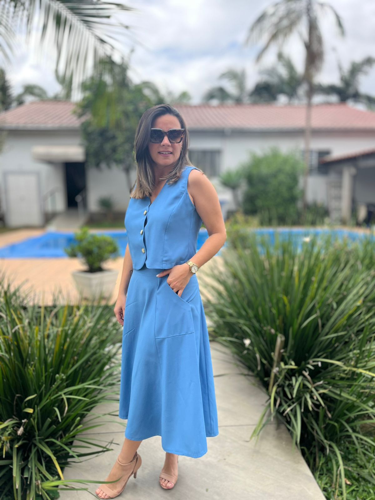 Saia Midi Godê Alfaiataria - Imagem 2