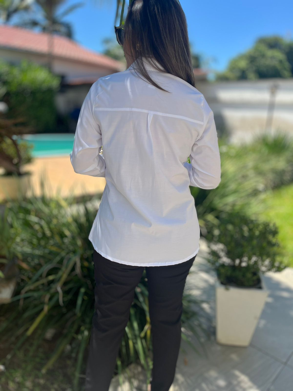 Camisa Tricoline c/1 bolso prega costas ML - Imagem 3