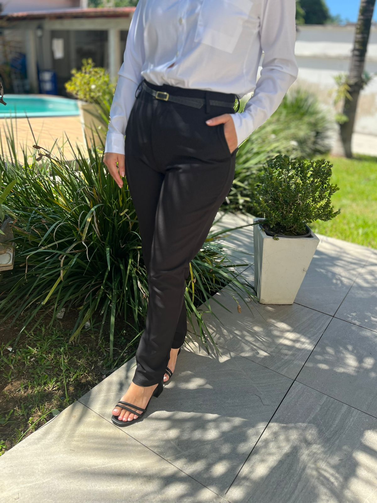 Camisa Tricoline c/1 bolso prega costas ML - Imagem 7