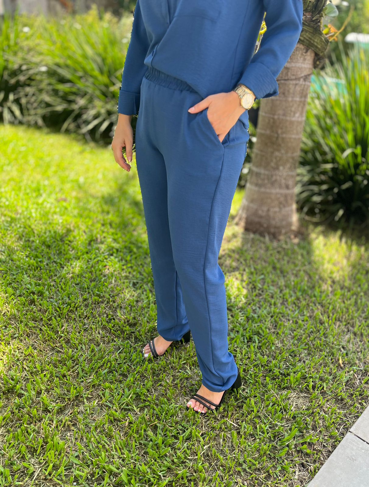 Calça Crepe Bolso Traseiro - Imagem 5