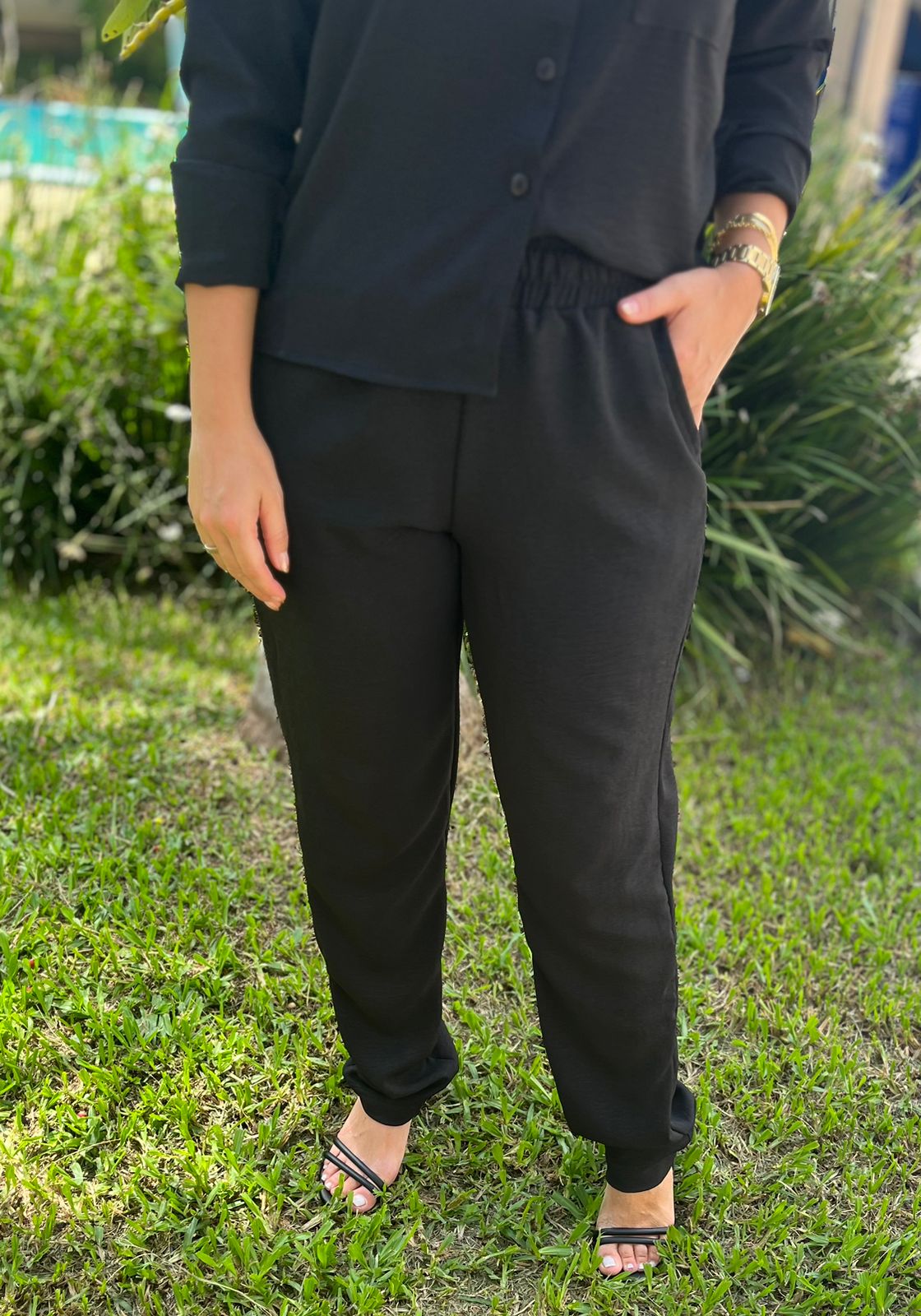 Calça Crepe Bolso Traseiro - Imagem 8